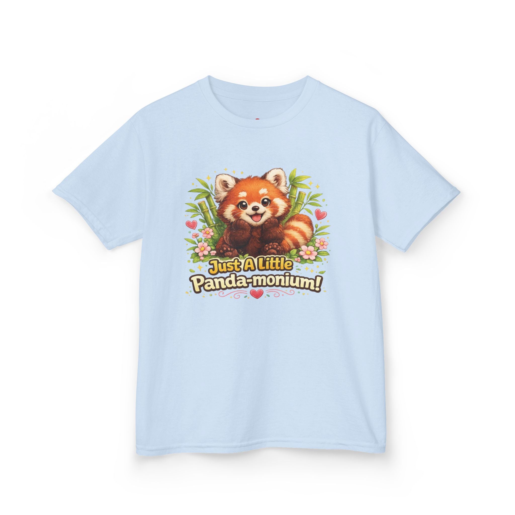 Red Panda Illustration Kids T-Shirt | "Just A Little Panda-monium"