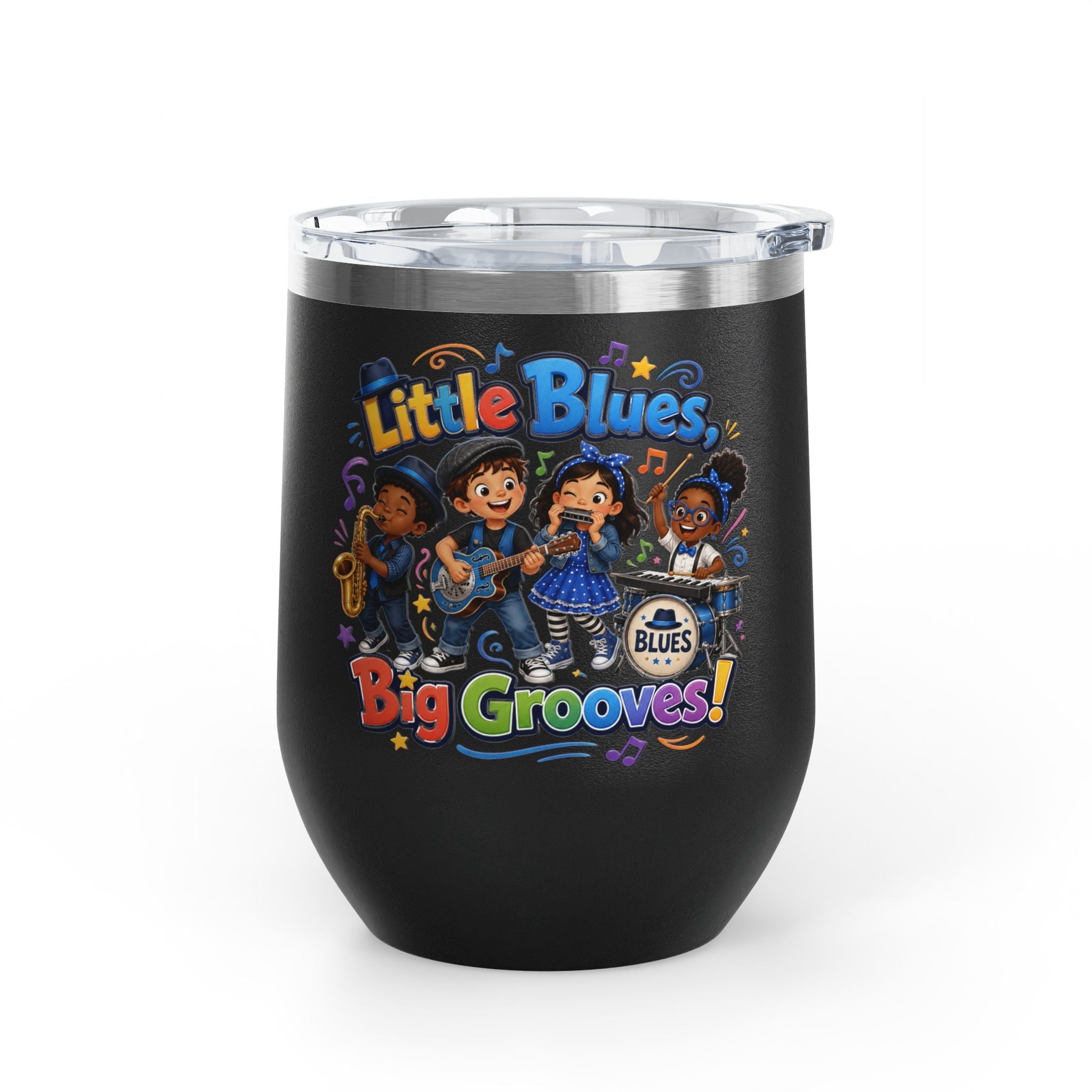 "Little Blues, Big Grooves!" Kids Band Insulated 12oz