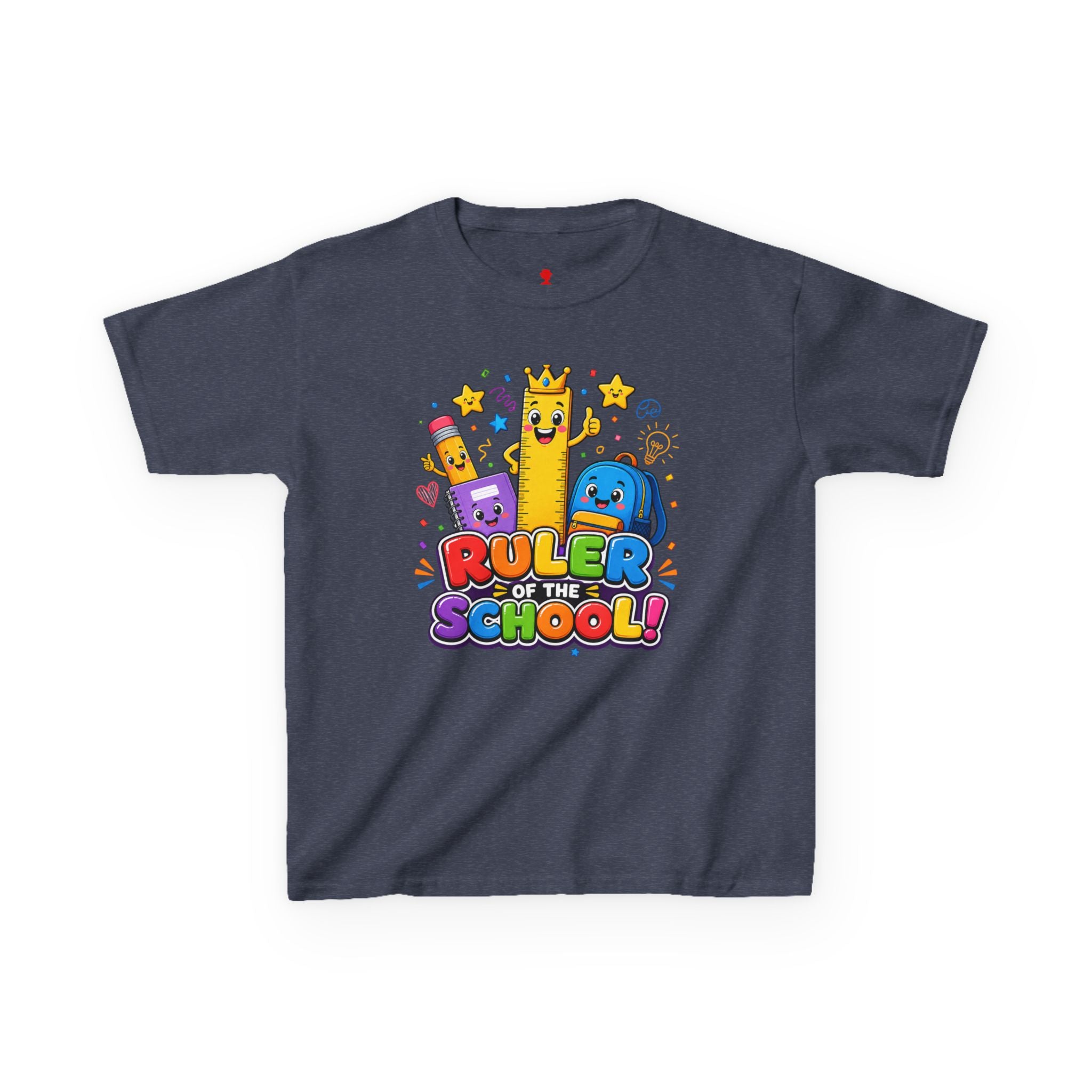Ruler of the School kids T-Shirt | Cute School Supplies Graphic