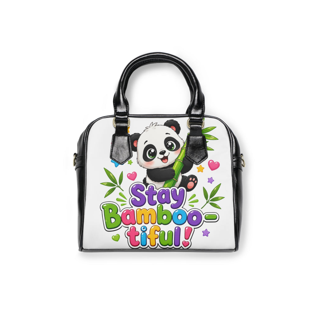 Stay Bamboootiful Panda Shoulder Handbag — Cute Bamboo Tote for Kids & Animal Lovers