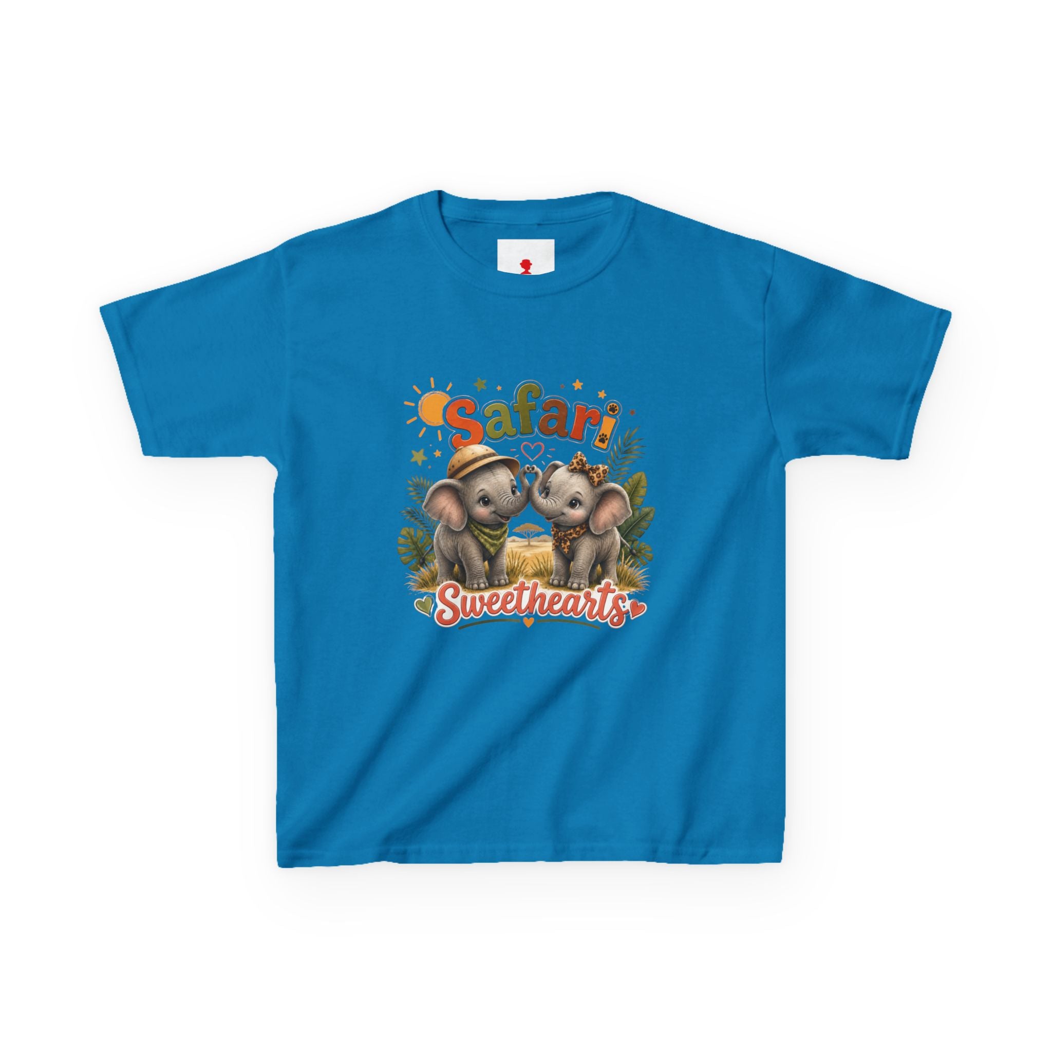 Kids Safari Sweethearts Tee — Cute Elephant Jungle Graphic T-Shirt