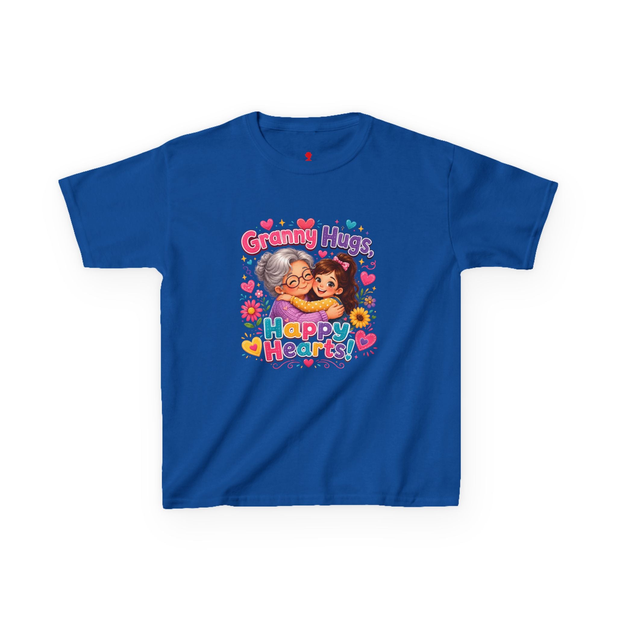 Granny Hugs Happy Hearts Tee | Grandma Grandchild Cute Illustration