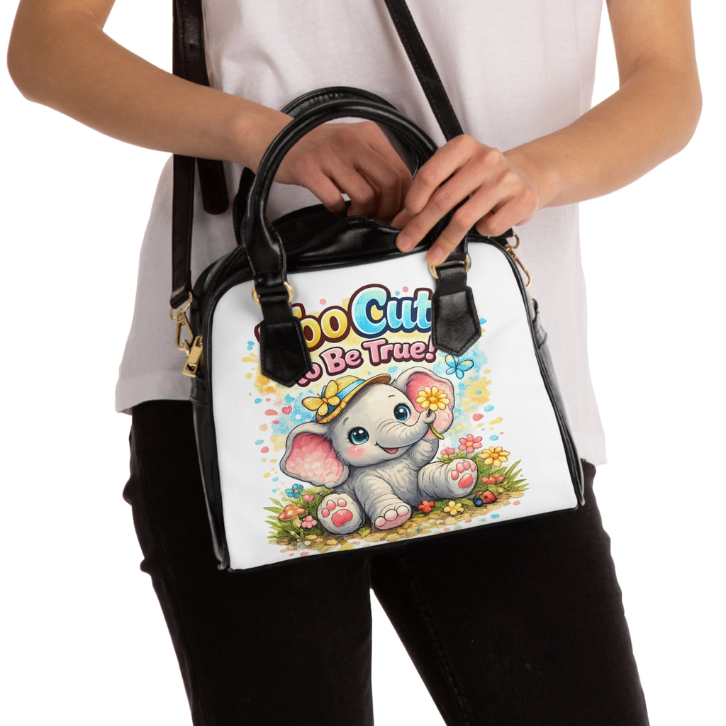 Cute Elephant Shoulder Handbag — "Too Cute to Be True" Floral Satchel