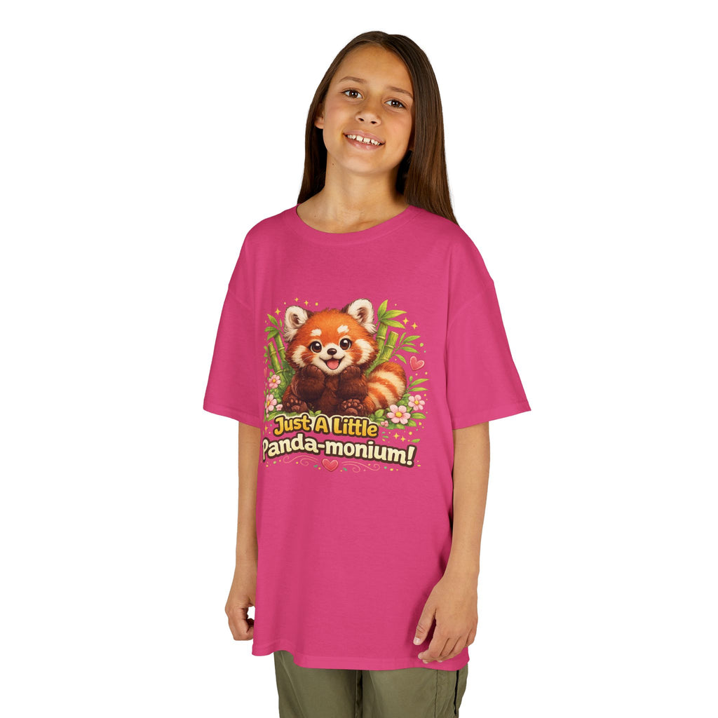 Red Panda Illustration Kids T-Shirt | "Just A Little Panda-monium"