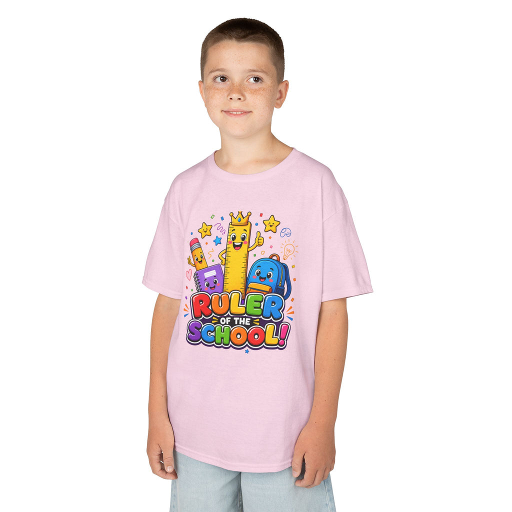 Ruler of the School kids T-Shirt | Cute School Supplies Graphic