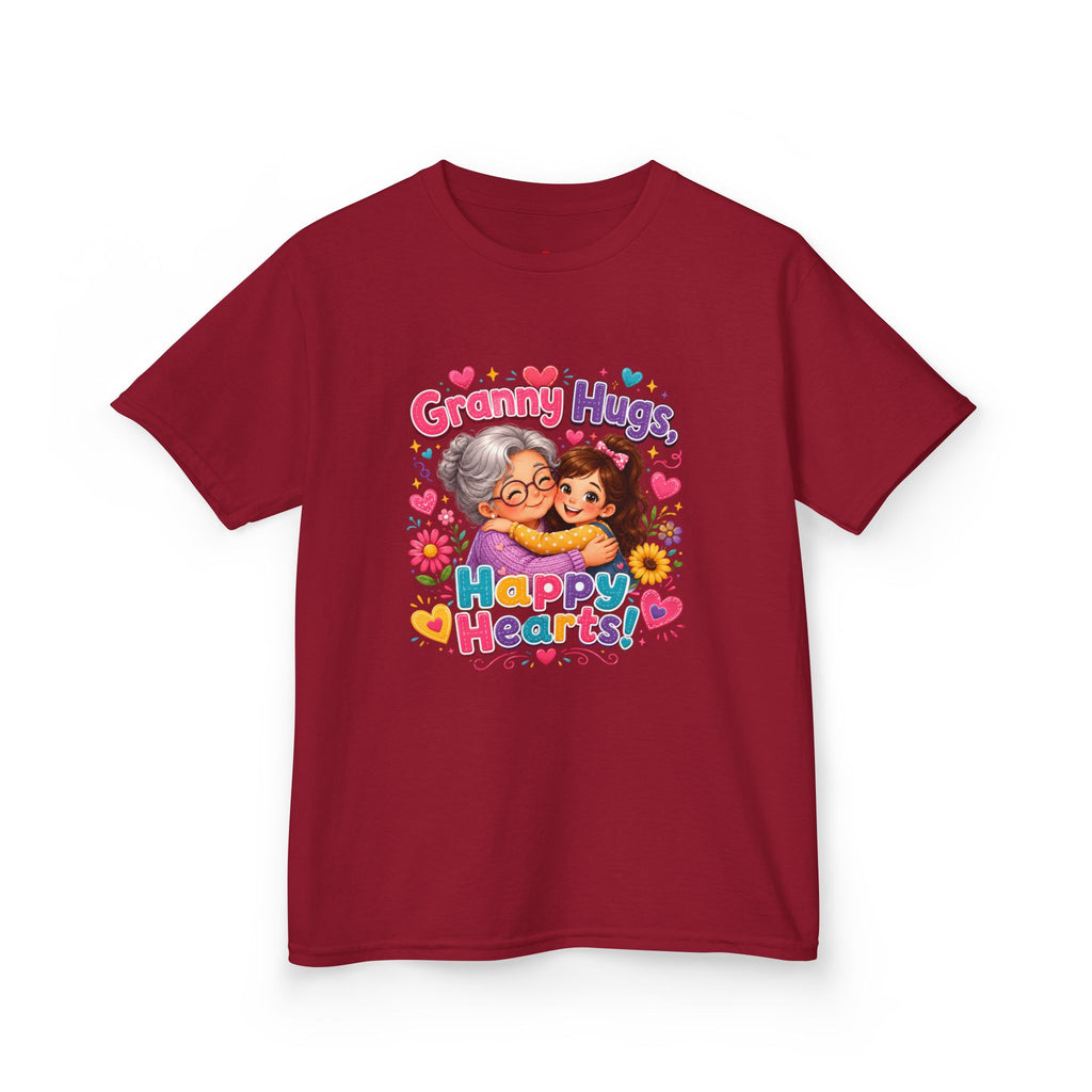 Granny Hugs Happy Hearts Tee | Grandma Grandchild Cute Illustration