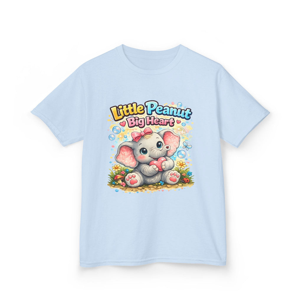 Kids Tee — "Little Peanut Big Heart" Cute Baby Elephant Shirt for Toddlers