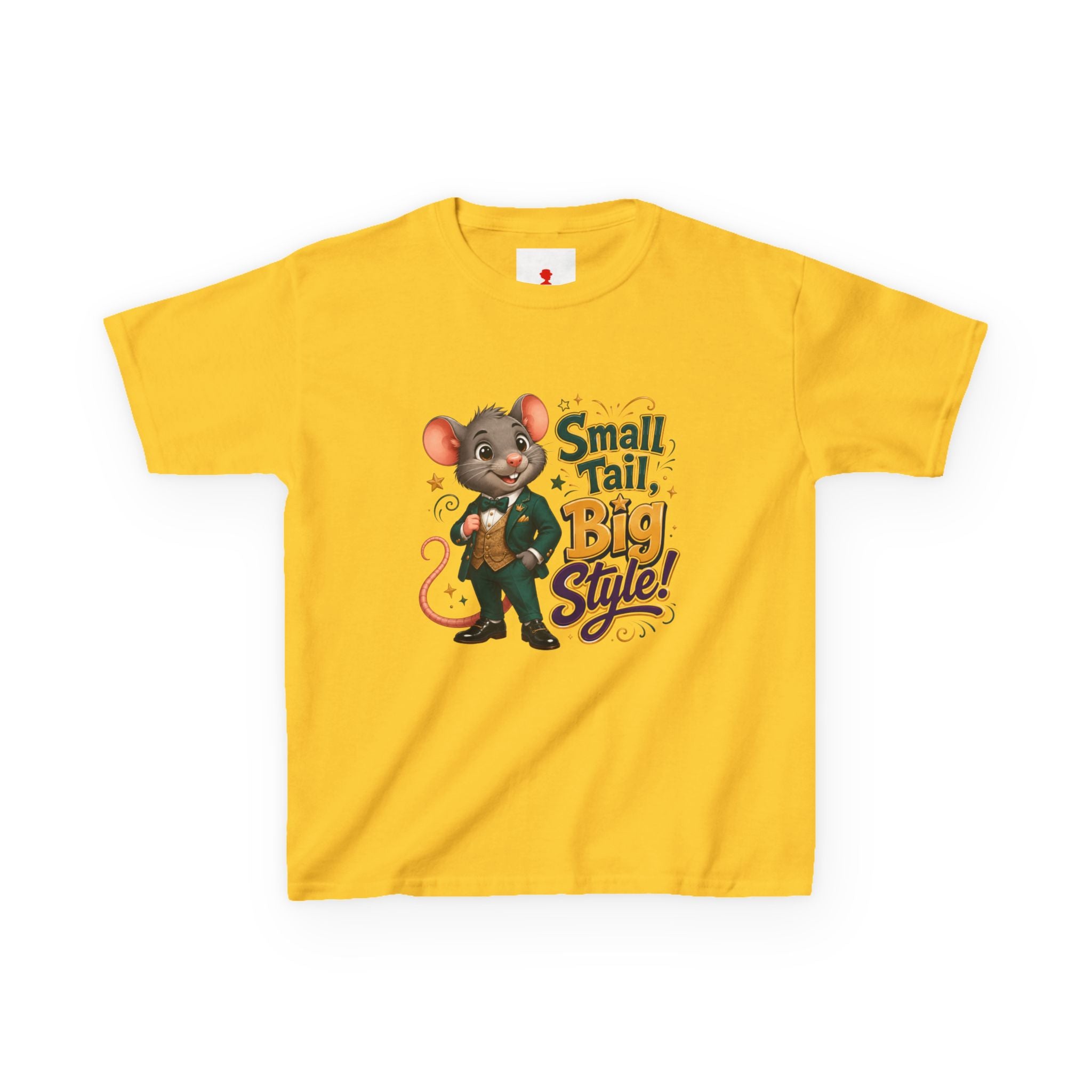 Kids T-Shirt — “Small Tail, Big Style!” Cartoon Mouse Graphic Tee