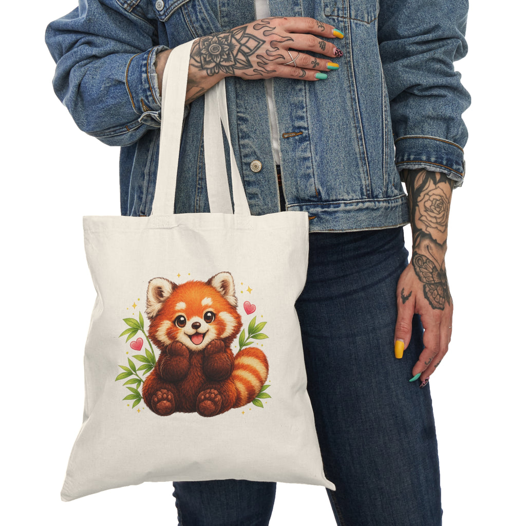 Red Panda Cute Tote Bag — Kawaii Animal Reusable Grocery & Gift Tote