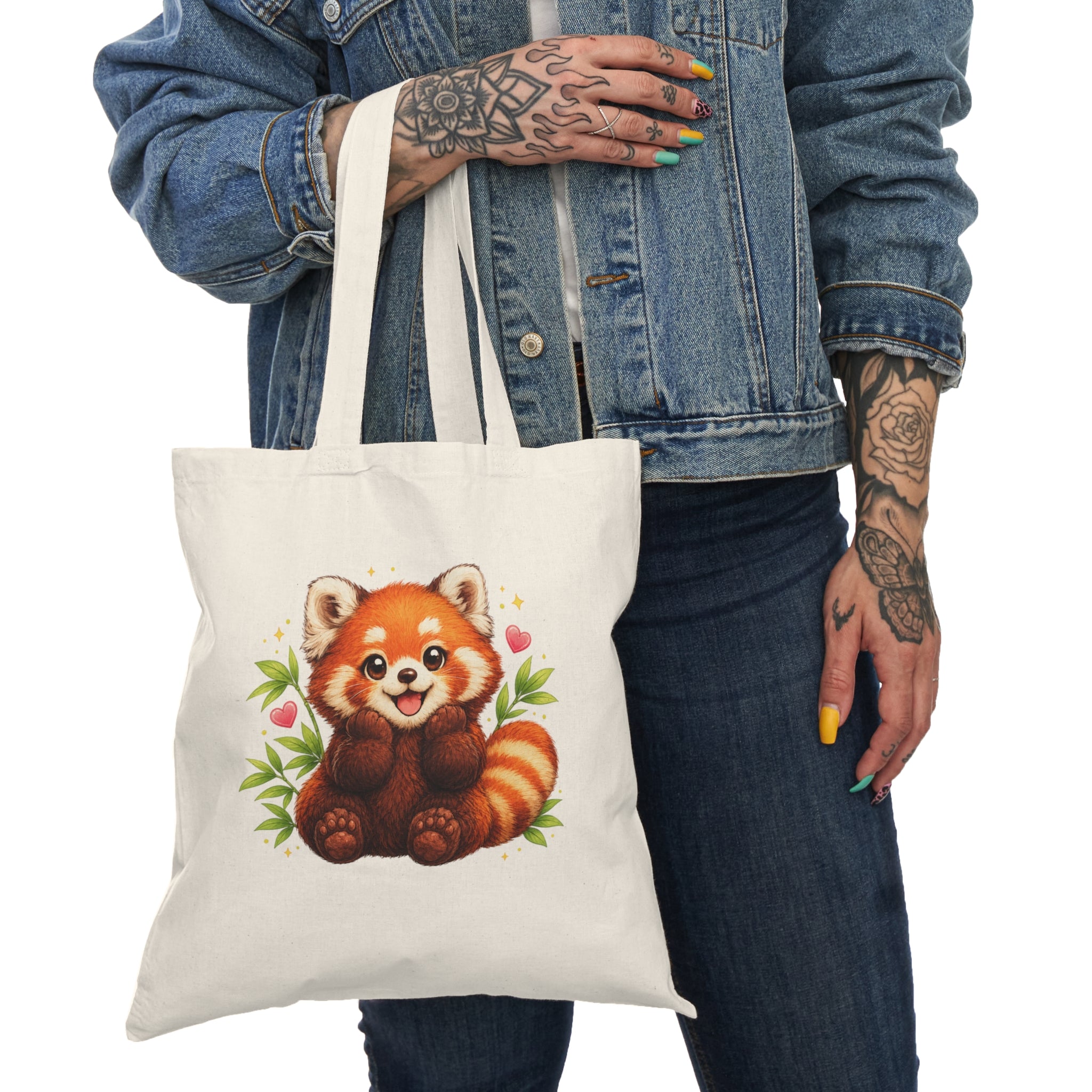 Red Panda Cute Tote Bag — Kawaii Animal Reusable Grocery & Gift Tote