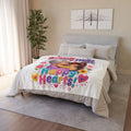 Granny Hugs Happy Hearts Blanket | Polyester Throw, Grandma and Granddaughter Design