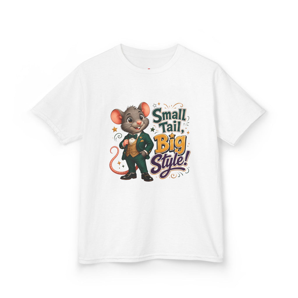 Kids T-Shirt — “Small Tail, Big Style!” Cartoon Mouse Graphic Tee