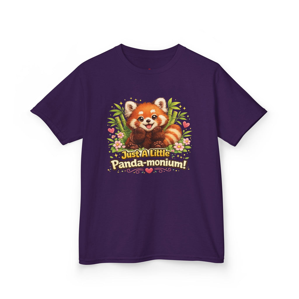 Red Panda Illustration Kids T-Shirt | "Just A Little Panda-monium"