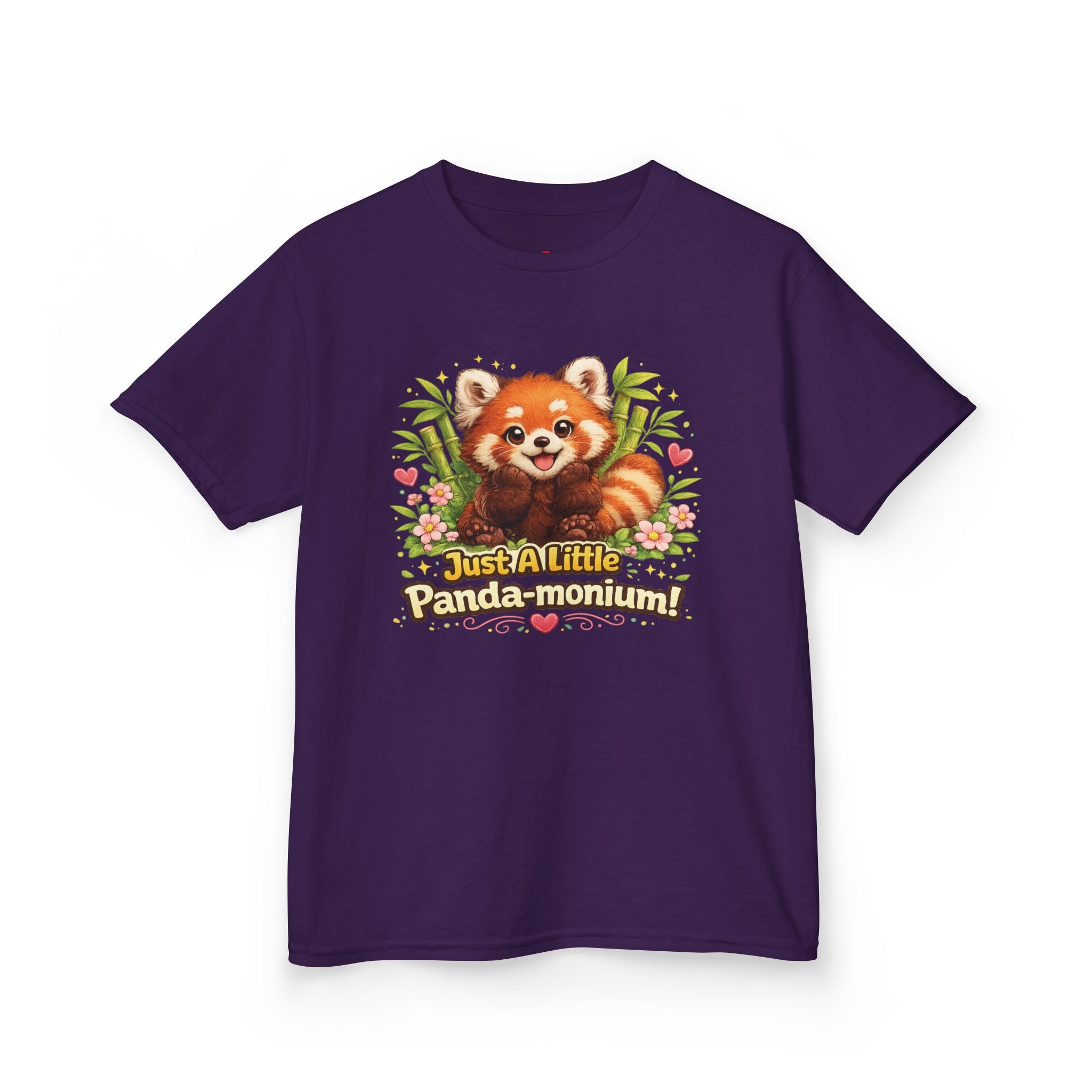 Red Panda Illustration Kids T-Shirt | "Just A Little Panda-monium"