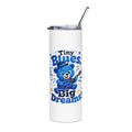20oz Stainless Tumbler – "Tiny Blues, Big Dreams" Cute Blue Bear Design