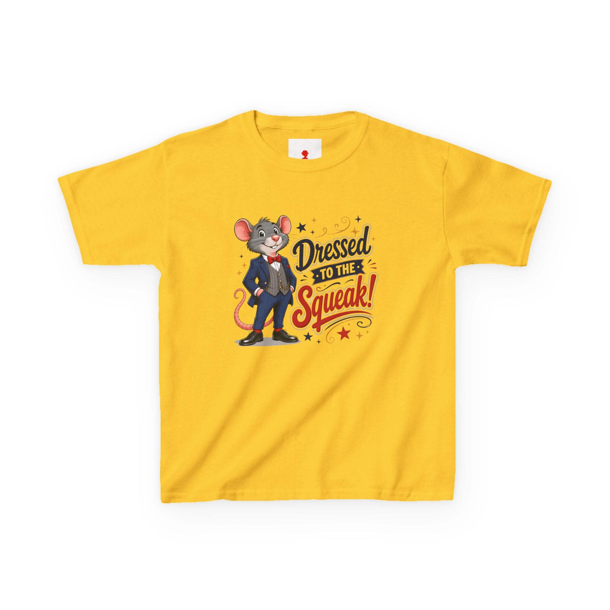 Kids Tee — "Dressed to the Squeak" Cartoon Mouse Graphic