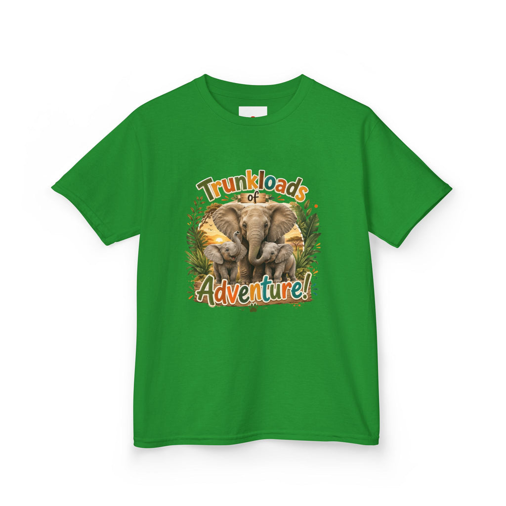 Kids Tee - "Trunkloads of Adventure" Elephant Graphic