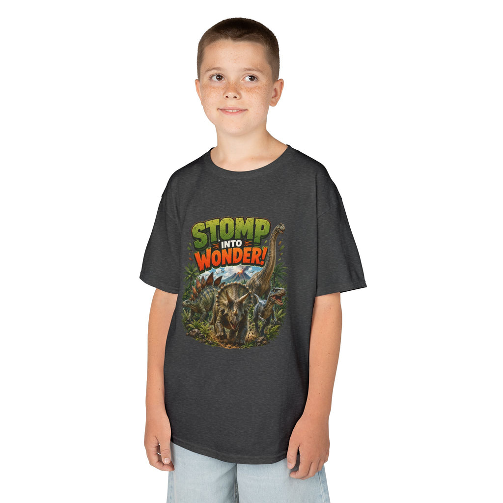Kids T-Shirt - "Stomp Into Wonder" Dinosaur Graphic Tee