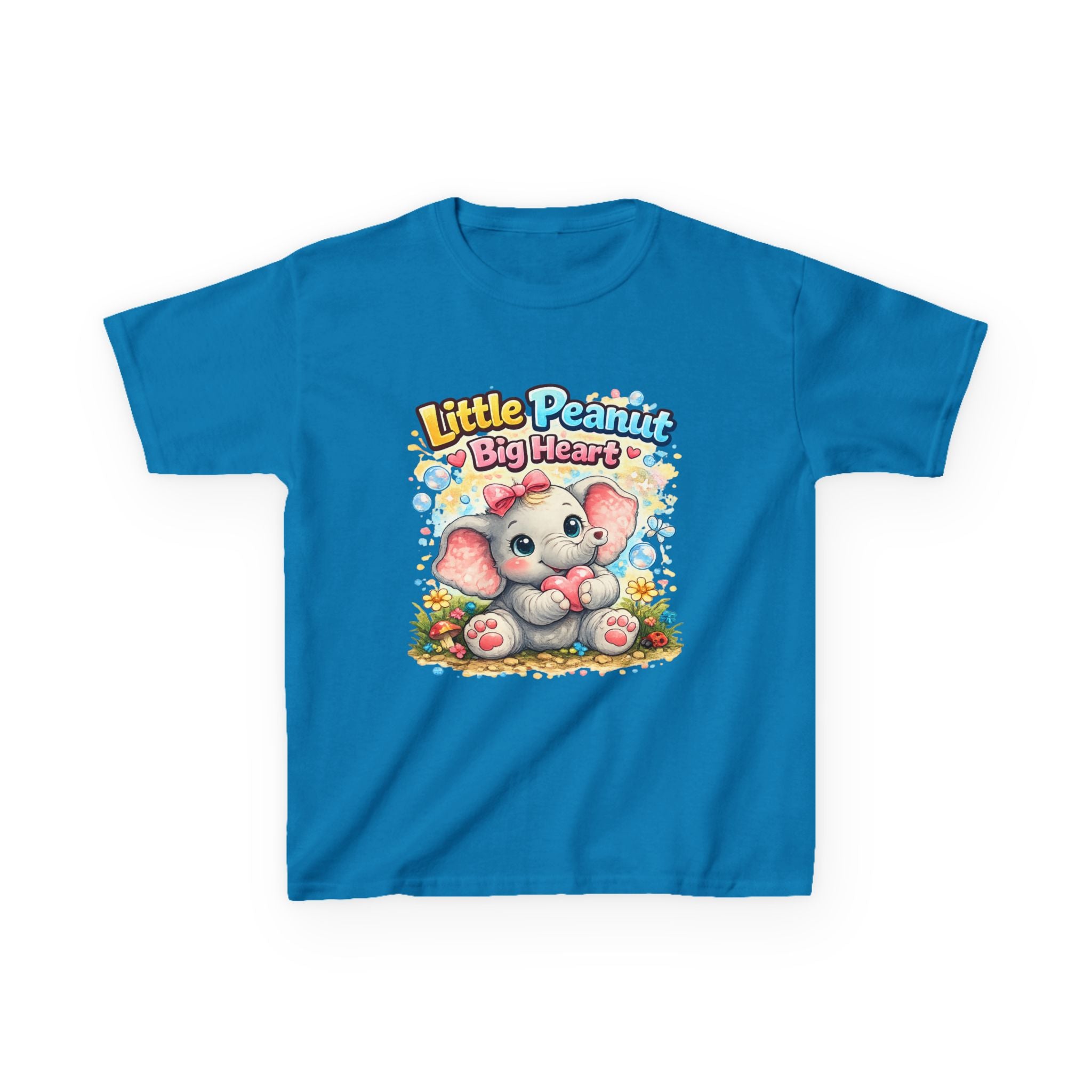 Kids Tee — "Little Peanut Big Heart" Cute Baby Elephant Shirt for Toddlers