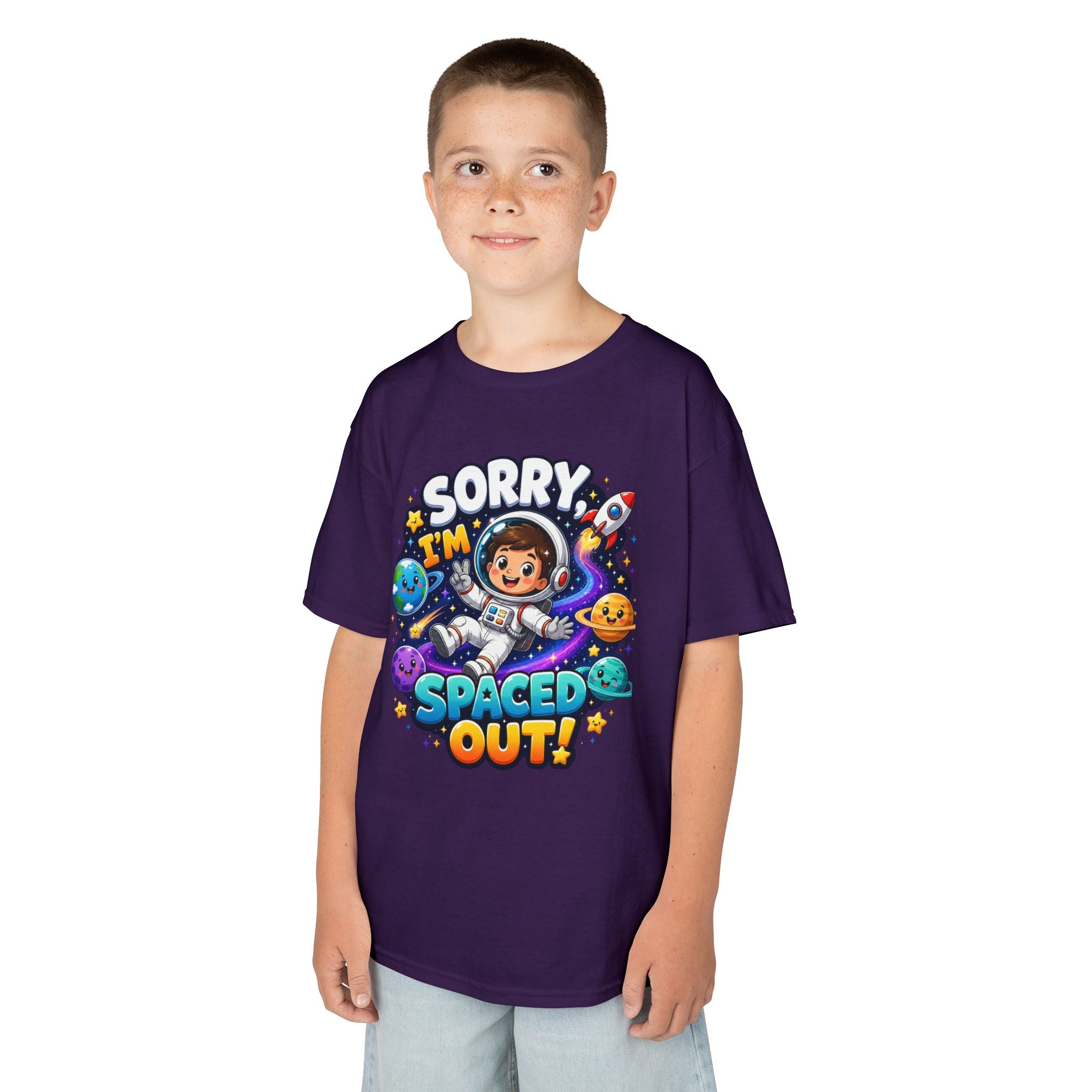 Spaced Out Kids T-Shirt — "Sorry I'm Spaced Out!" Cute Space Astronaut Tee