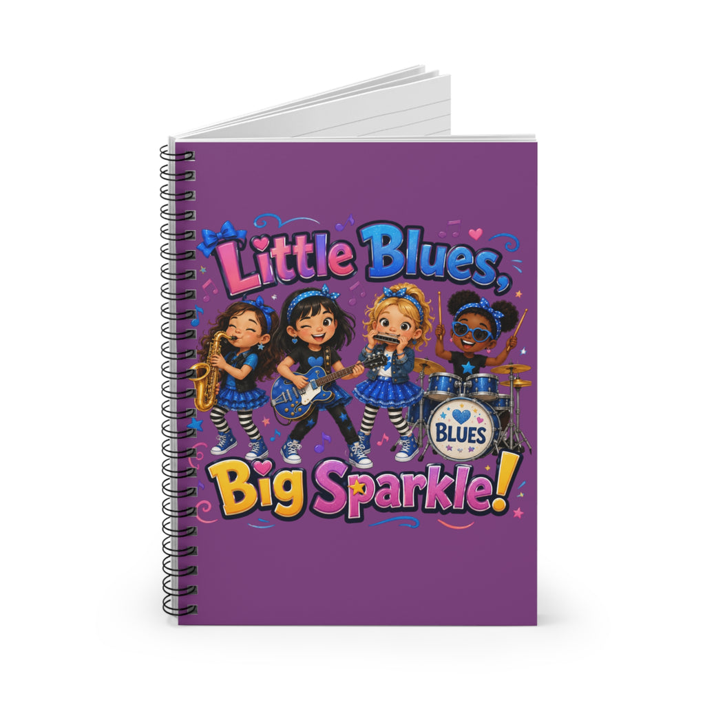 Spiral Notebook — "Little Blues, Big Sparkle!" Kids Music Journal