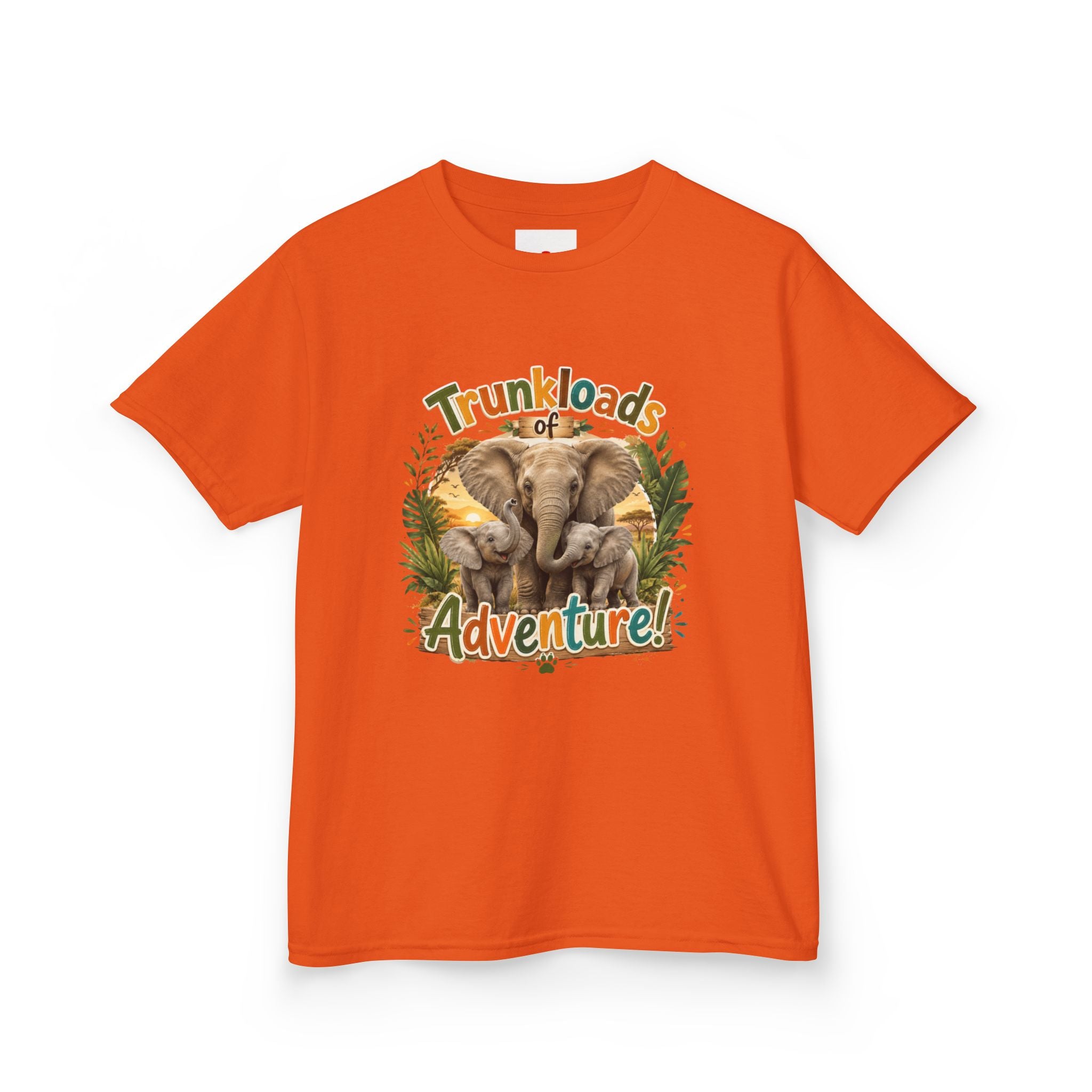 Kids Tee - "Trunkloads of Adventure" Elephant Graphic