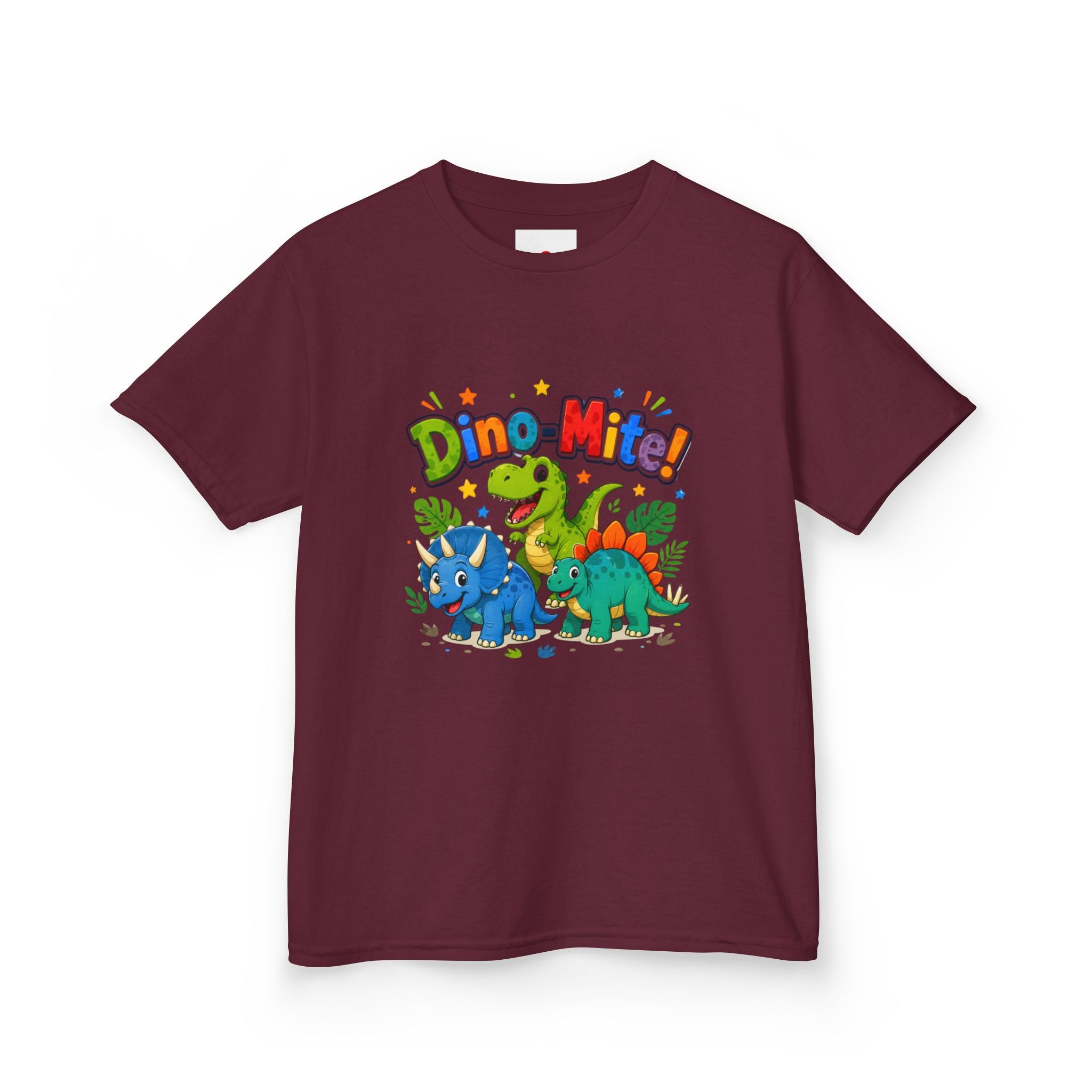 Kids T-Shirt - "Dino-Mite!" Colorful Dino Crew Tee for Toddlers & Kids