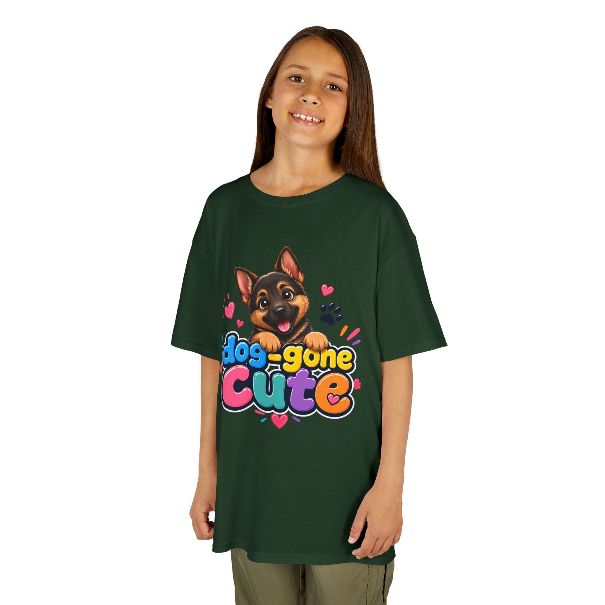 Kids T-Shirt — "Dog-Gone Cute" German Shepherd Puppy Tee