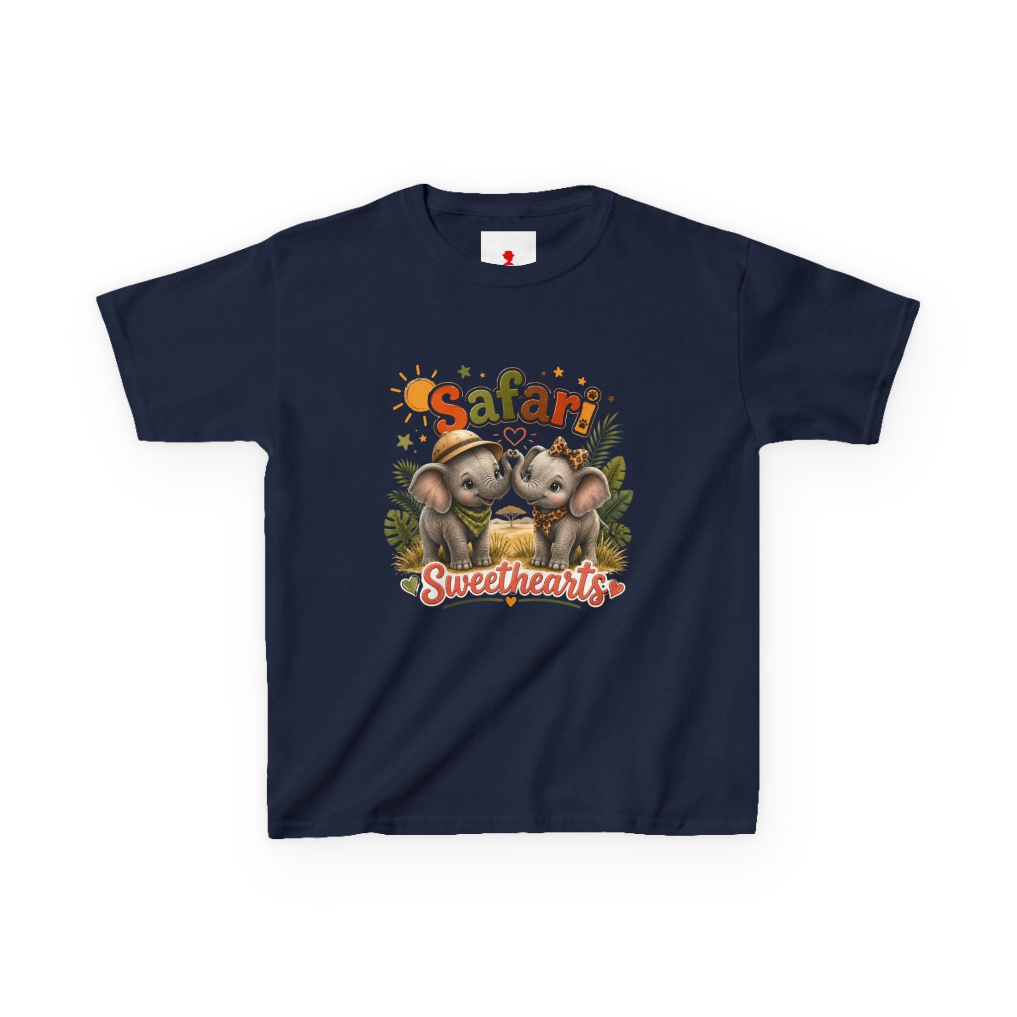 Kids Safari Sweethearts Tee — Cute Elephant Jungle Graphic T-Shirt