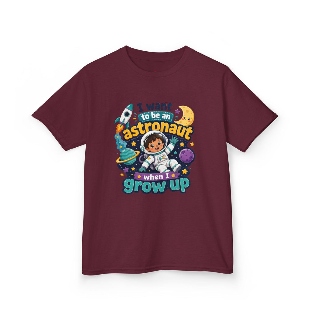 Kids Astronaut T-Shirt — "I Want to Be an Astronaut When I Grow Up" Space Tee
