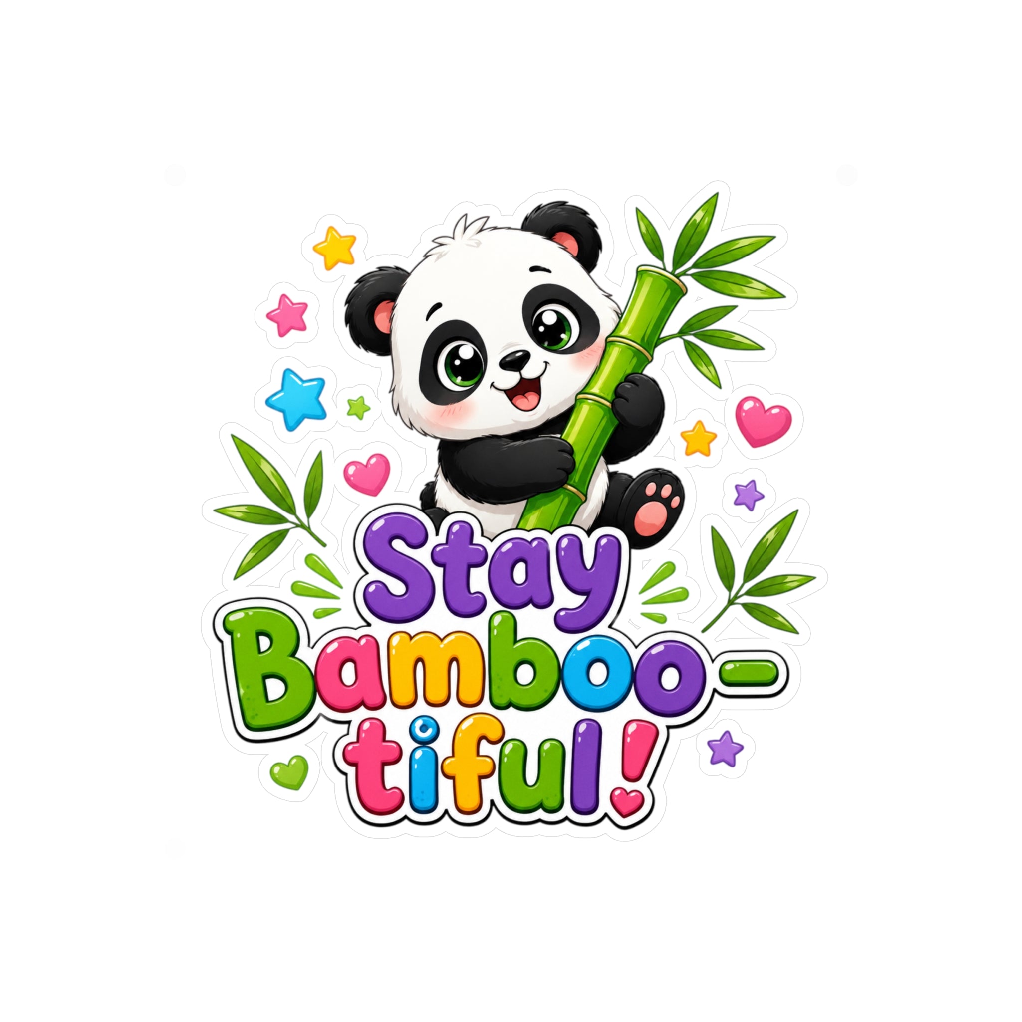 Stay Bamboo-tiful Panda Vinyl Sticker