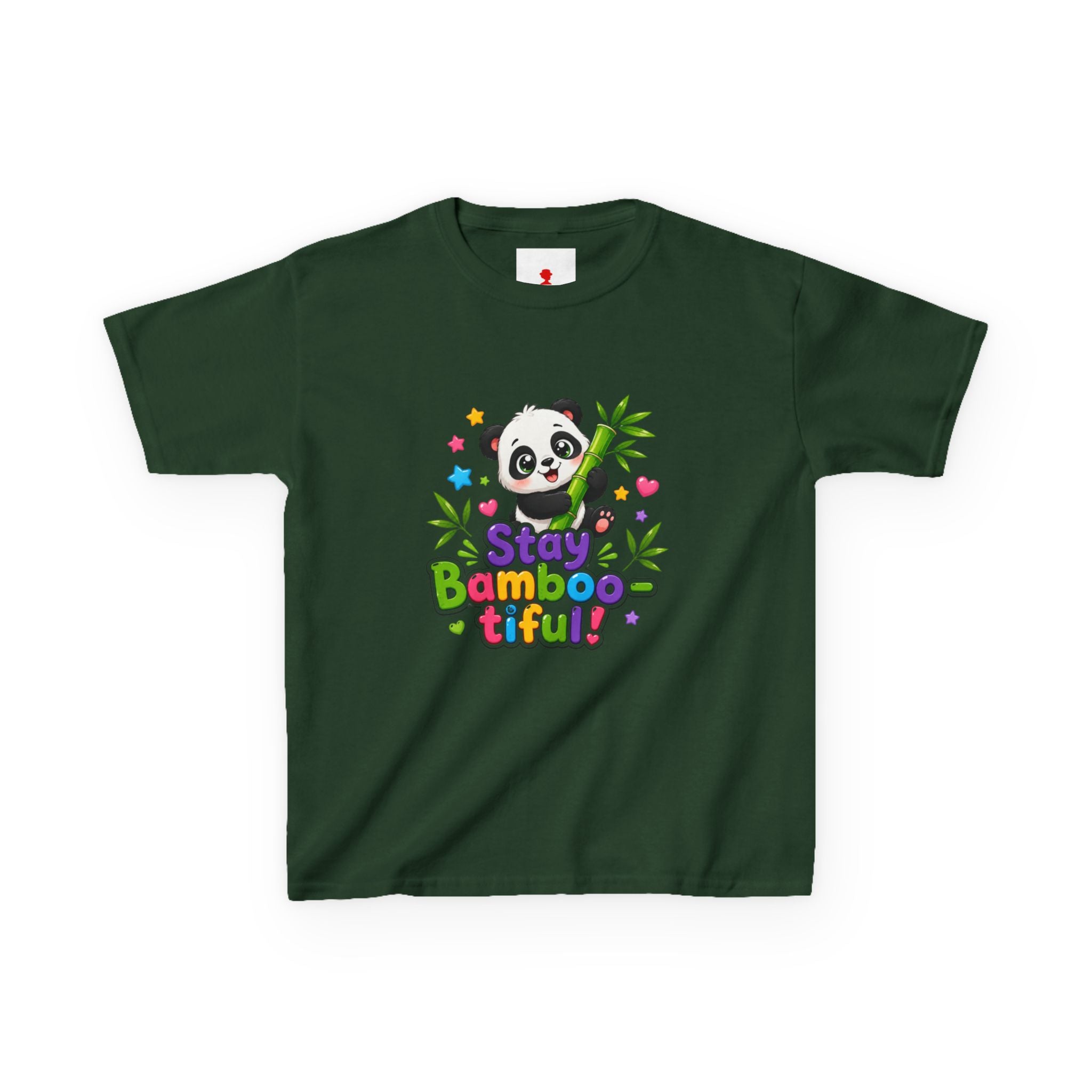 Kids Panda 'Stay Bambootiful!' T-Shirt — Cute Bamboo Forest Tee for Boys & Girls