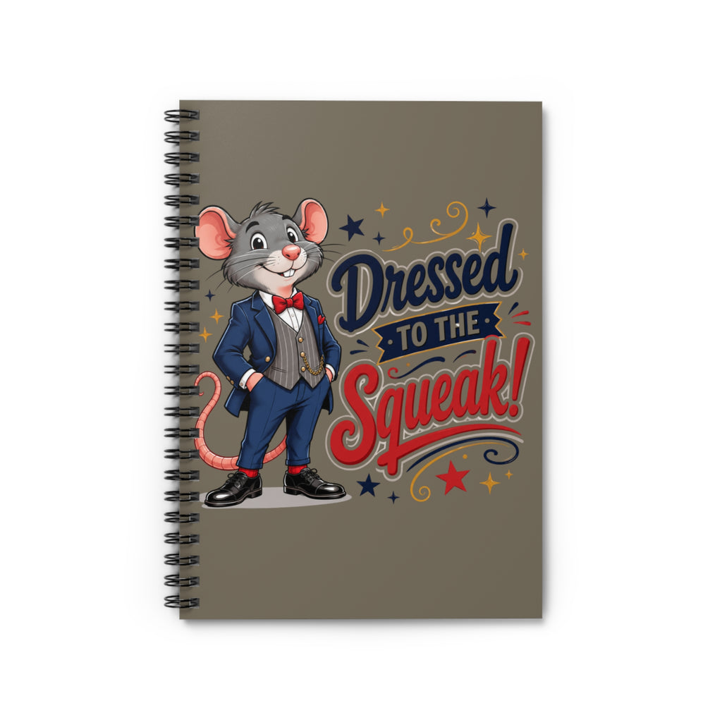 Dressed to the Squeak! Spiral Notebook — Cute Dapper Mouse Journal