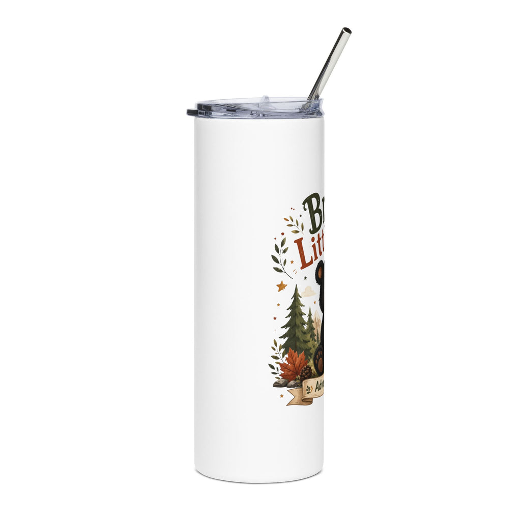 Brave Little Bear 20oz Stainless Steel Tumbler — Adventure Awaits Cute Bear Design