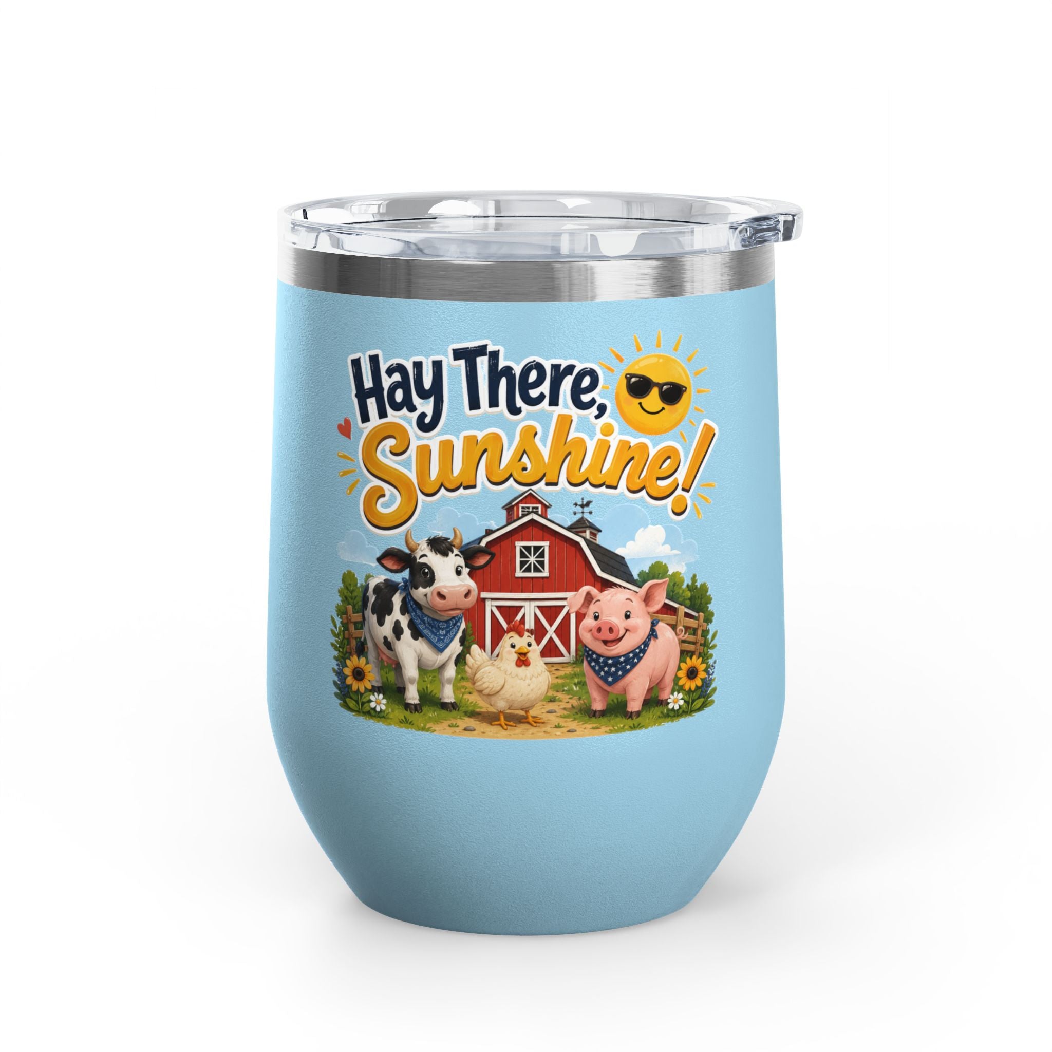 "Hay There, Sunshine!" Farm Animal 12oz Insulated Cup