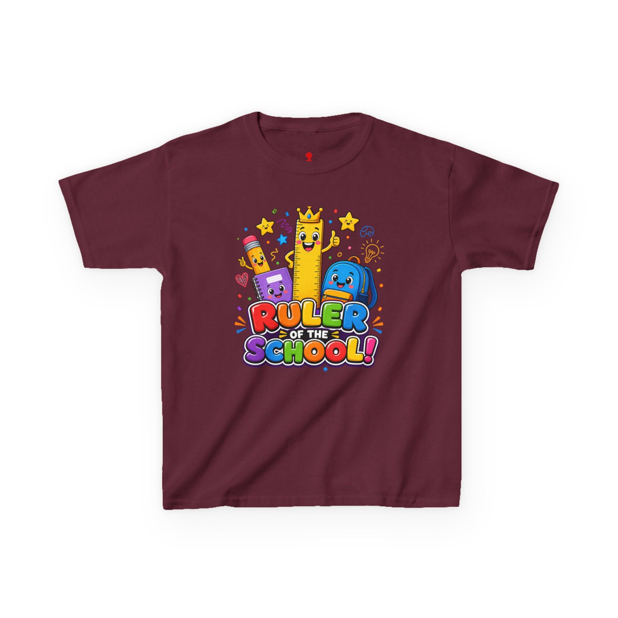 Ruler of the School kids T-Shirt | Cute School Supplies Graphic