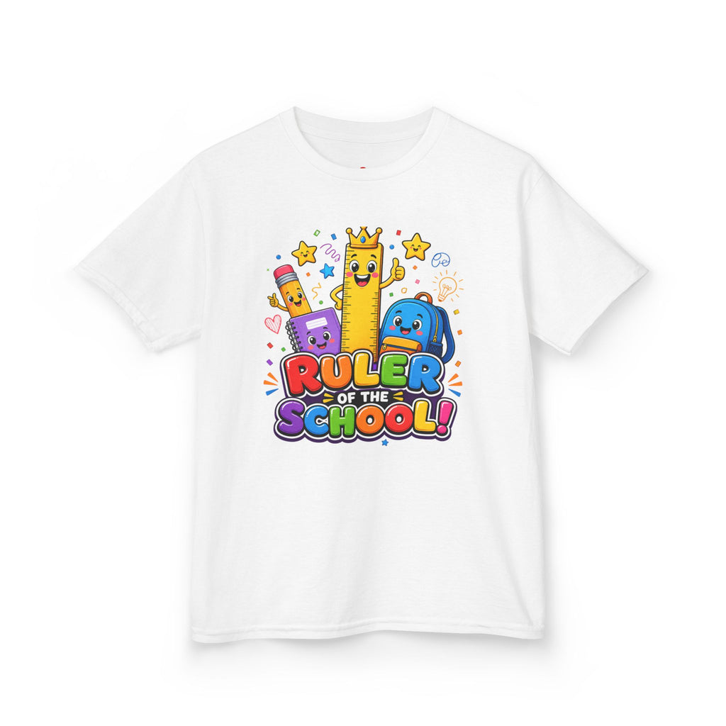 Ruler of the School kids T-Shirt | Cute School Supplies Graphic