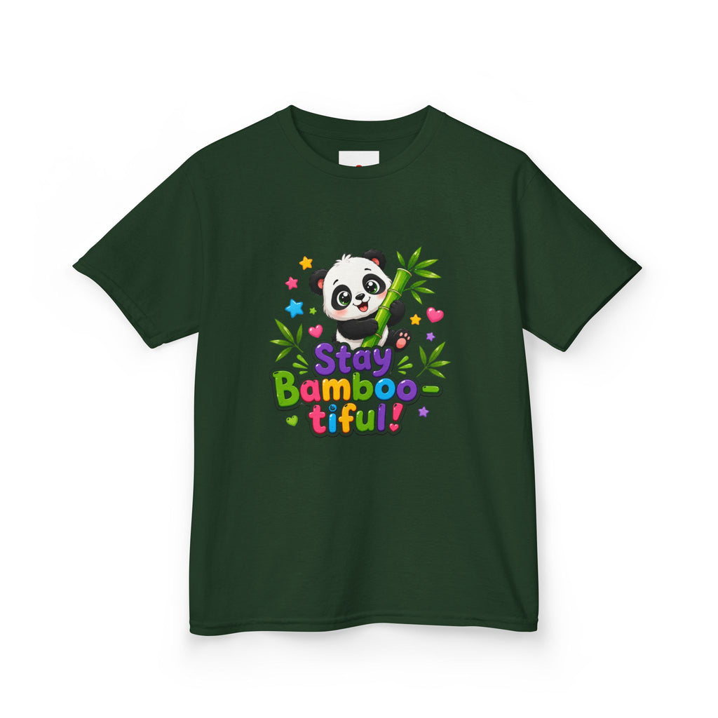 Kids Panda 'Stay Bambootiful!' T-Shirt — Cute Bamboo Forest Tee for Boys & Girls