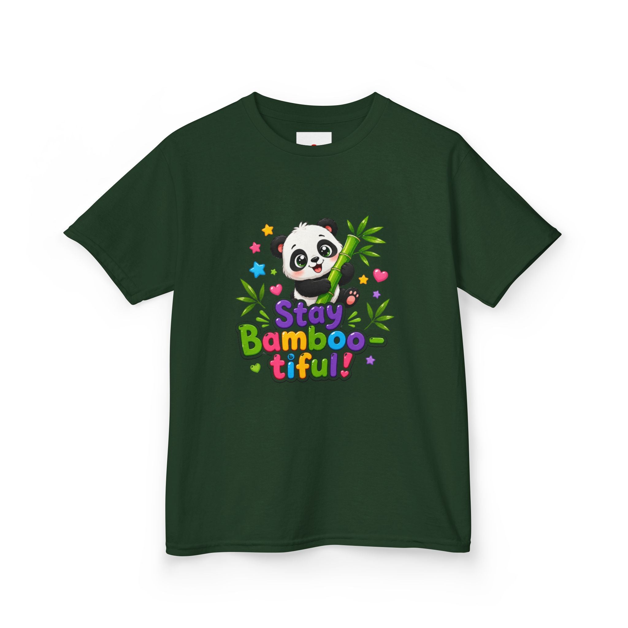 Kids Panda 'Stay Bambootiful!' T-Shirt — Cute Bamboo Forest Tee for Boys & Girls