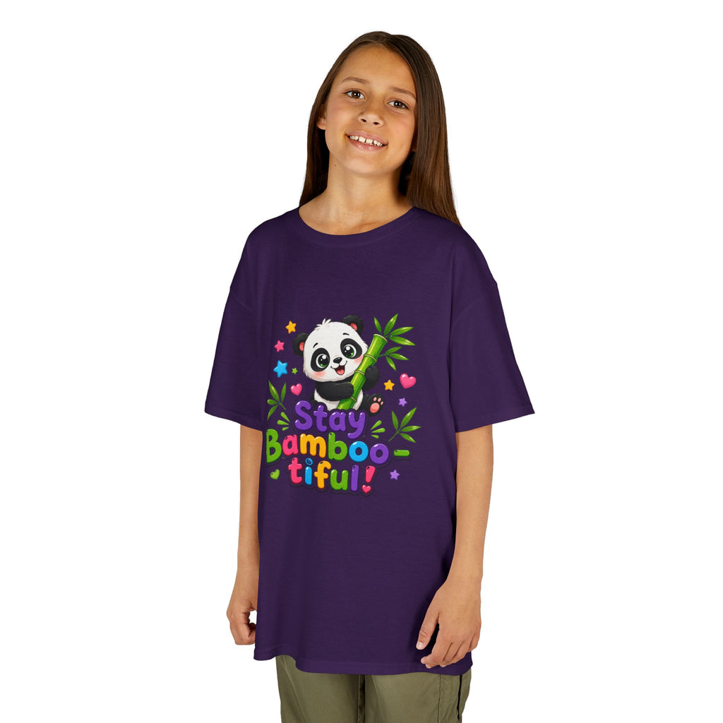 Kids Panda 'Stay Bambootiful!' T-Shirt — Cute Bamboo Forest Tee for Boys & Girls