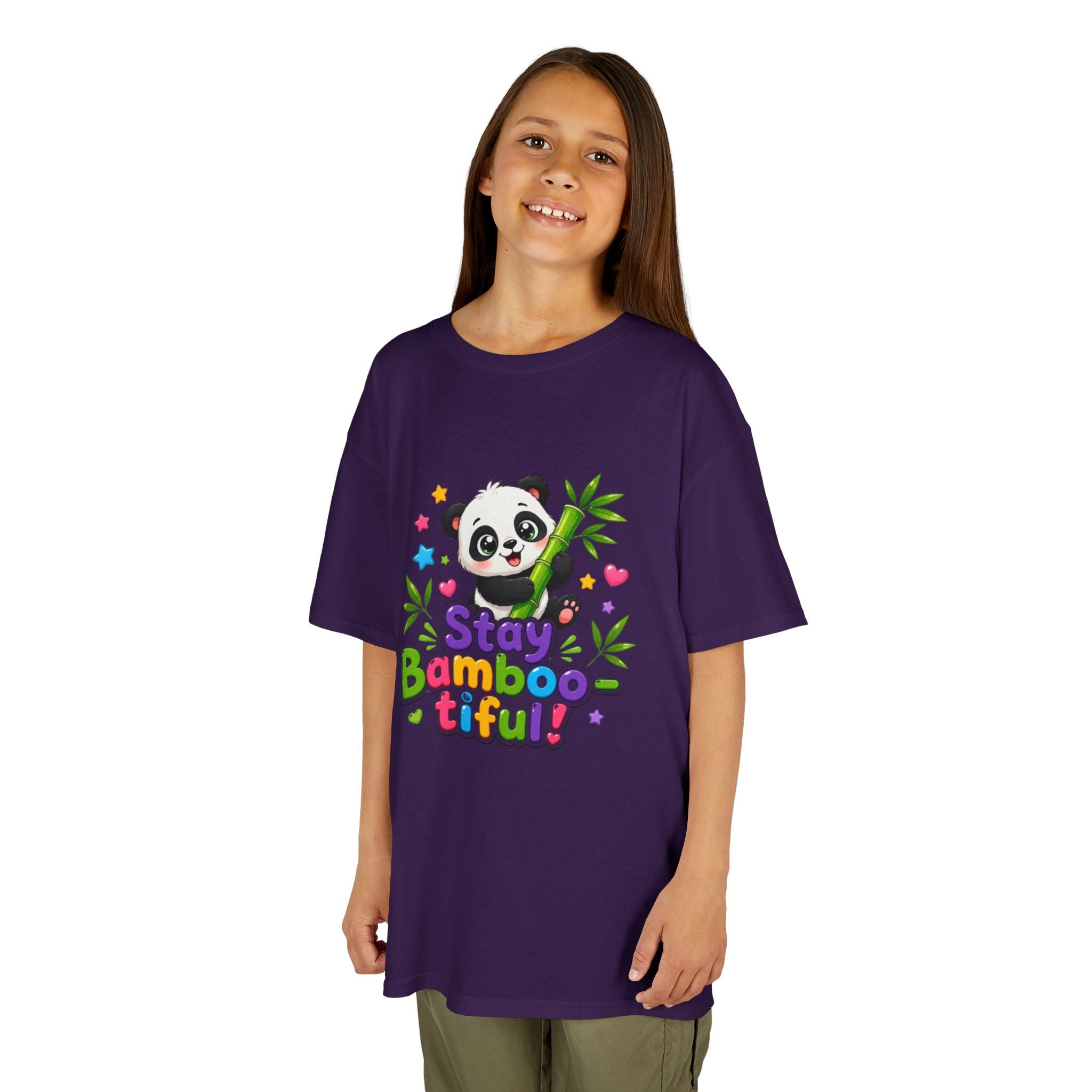 Kids Panda 'Stay Bambootiful!' T-Shirt — Cute Bamboo Forest Tee for Boys & Girls