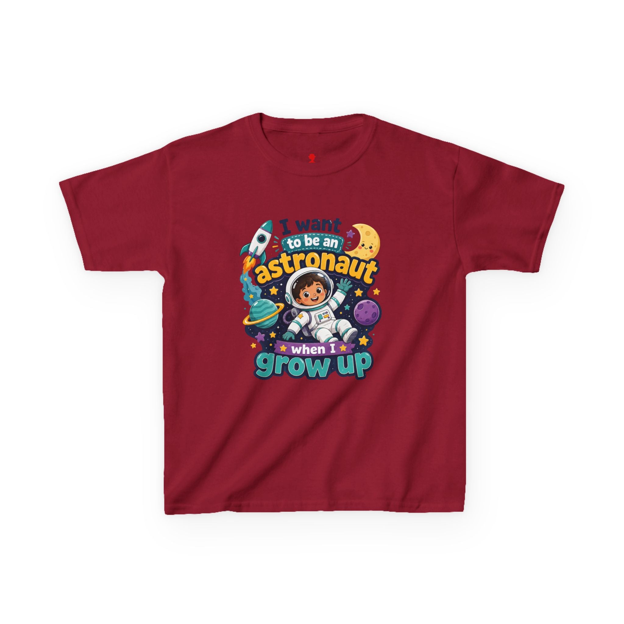 Kids Astronaut T-Shirt — "I Want to Be an Astronaut When I Grow Up" Space Tee