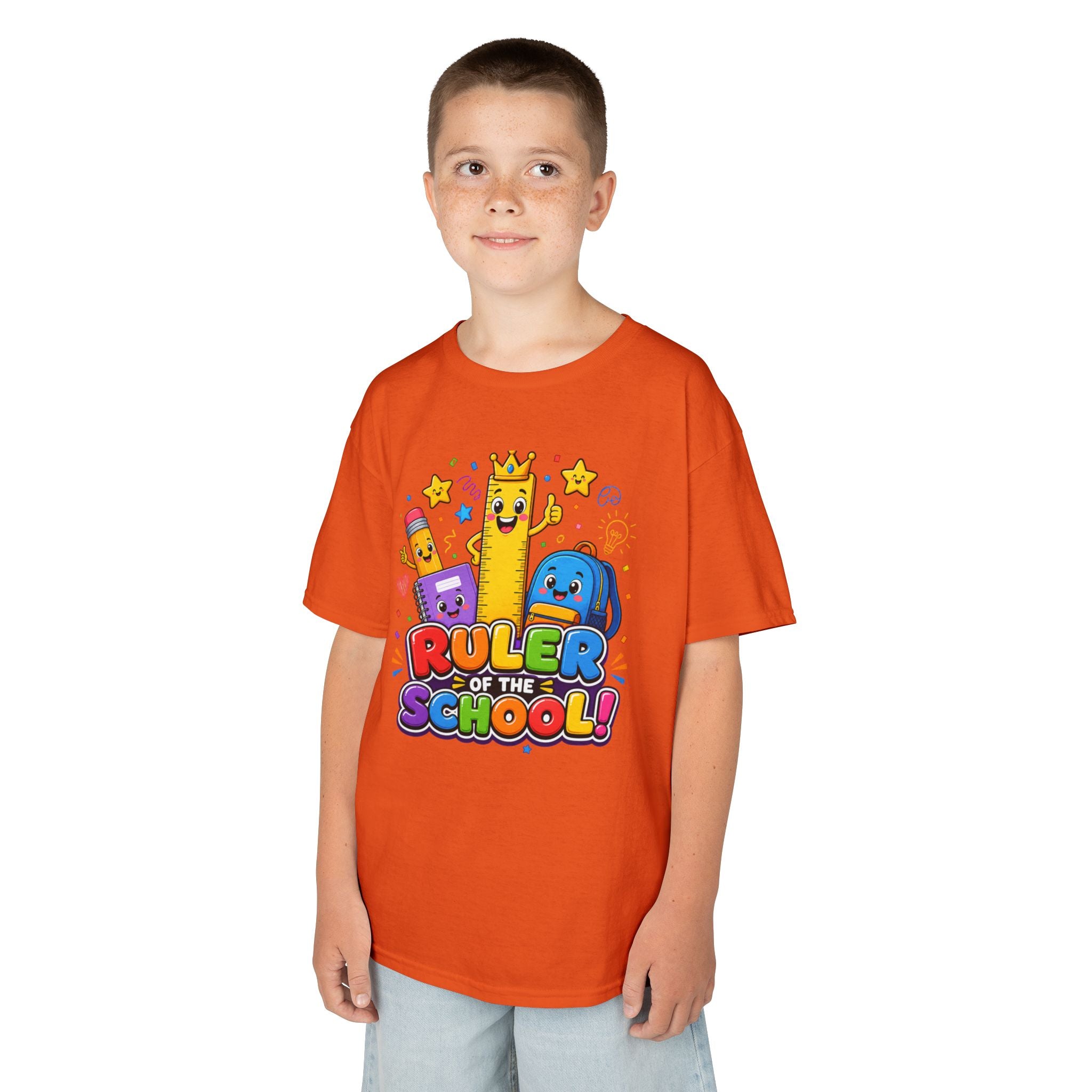 Ruler of the School kids T-Shirt | Cute School Supplies Graphic