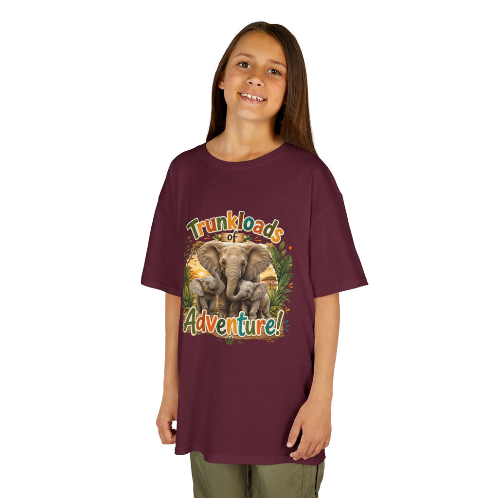 Kids Tee - "Trunkloads of Adventure" Elephant Graphic