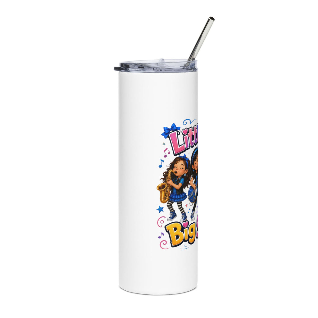 20oz Stainless Steel Tumbler — "Little Blues, Big Sparkle" Girls Band Design