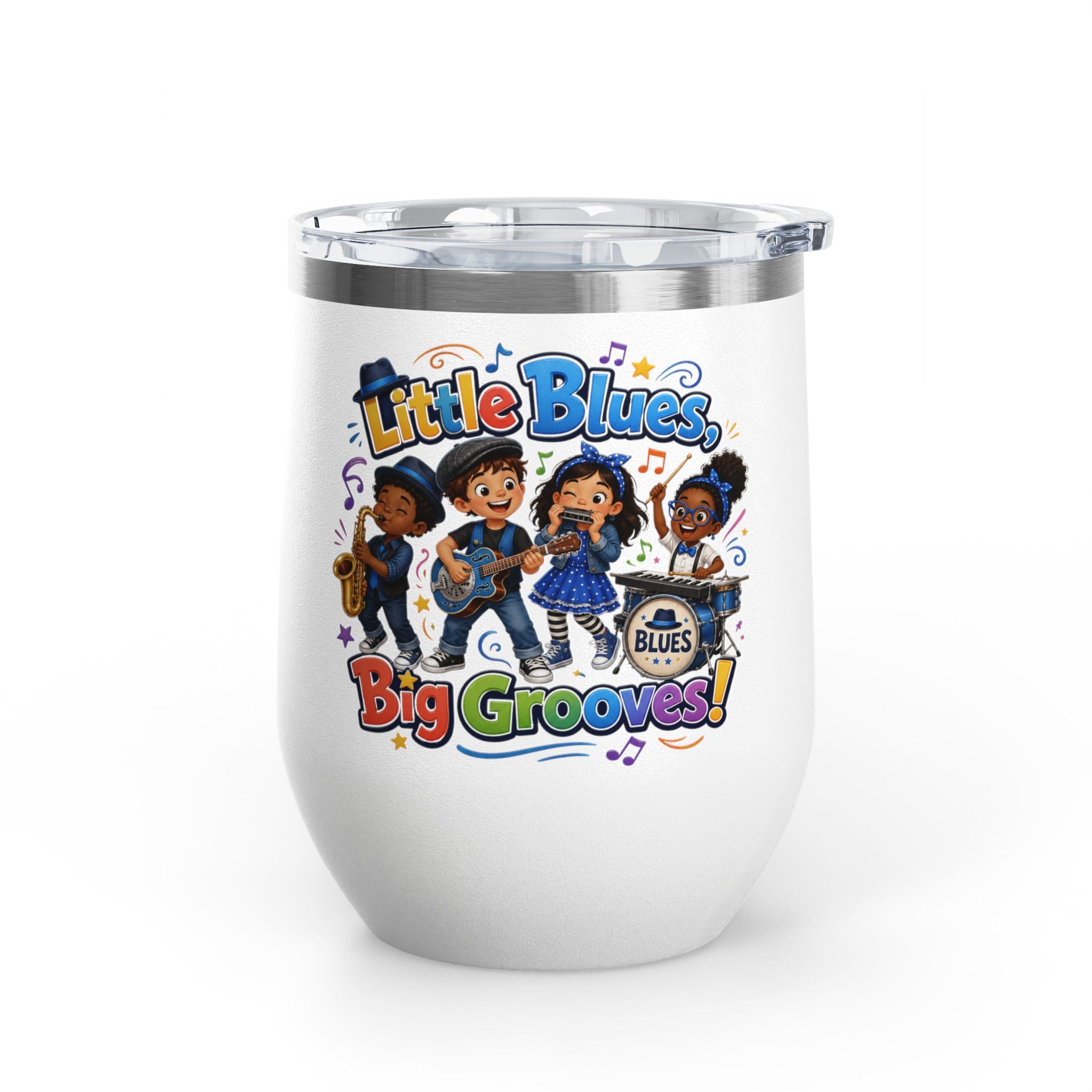 "Little Blues, Big Grooves!" Kids Band Insulated 12oz