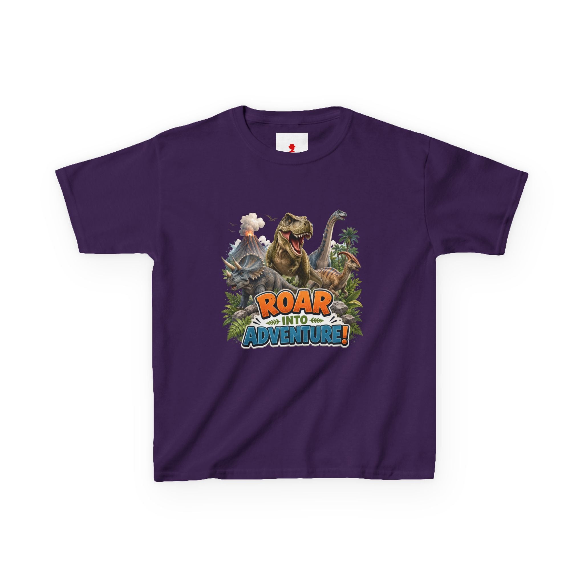 Kids Dinosaur Tee - "Roar Into Adventure" Graphic Shirt for Boys & Girls