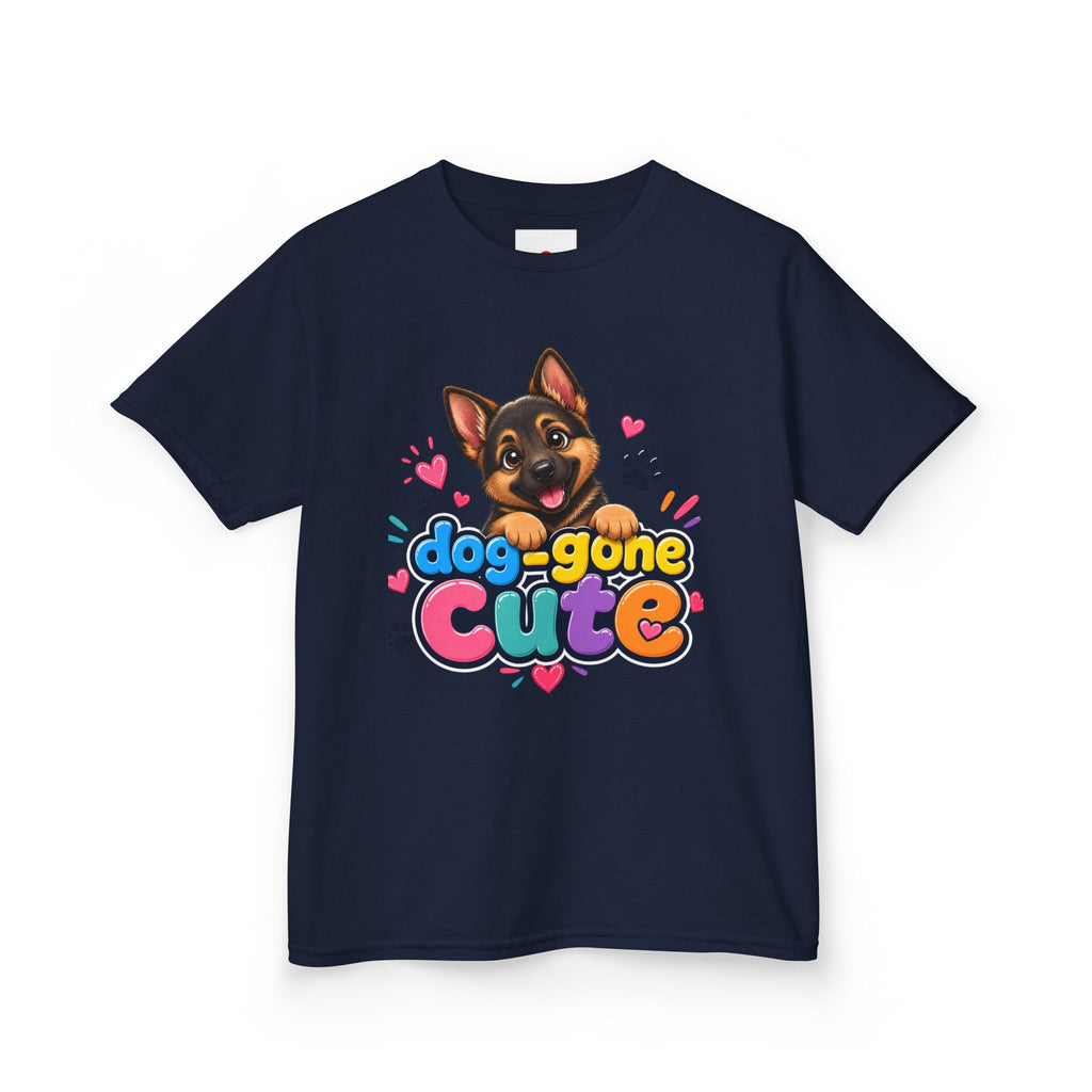 Kids T-Shirt — "Dog-Gone Cute" German Shepherd Puppy Tee