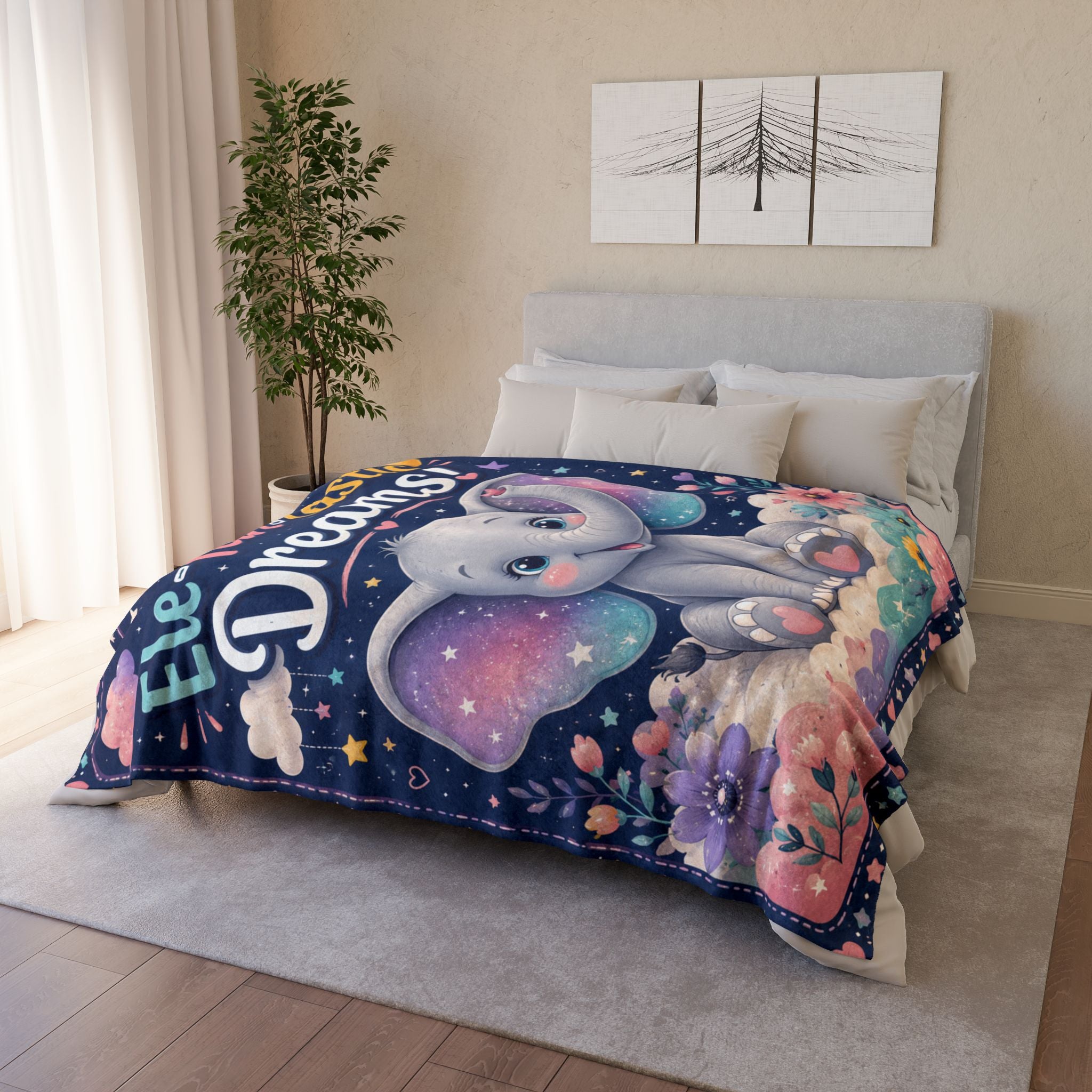 Ele-fun-tastic Dreams! Baby Elephant Plush Blanket