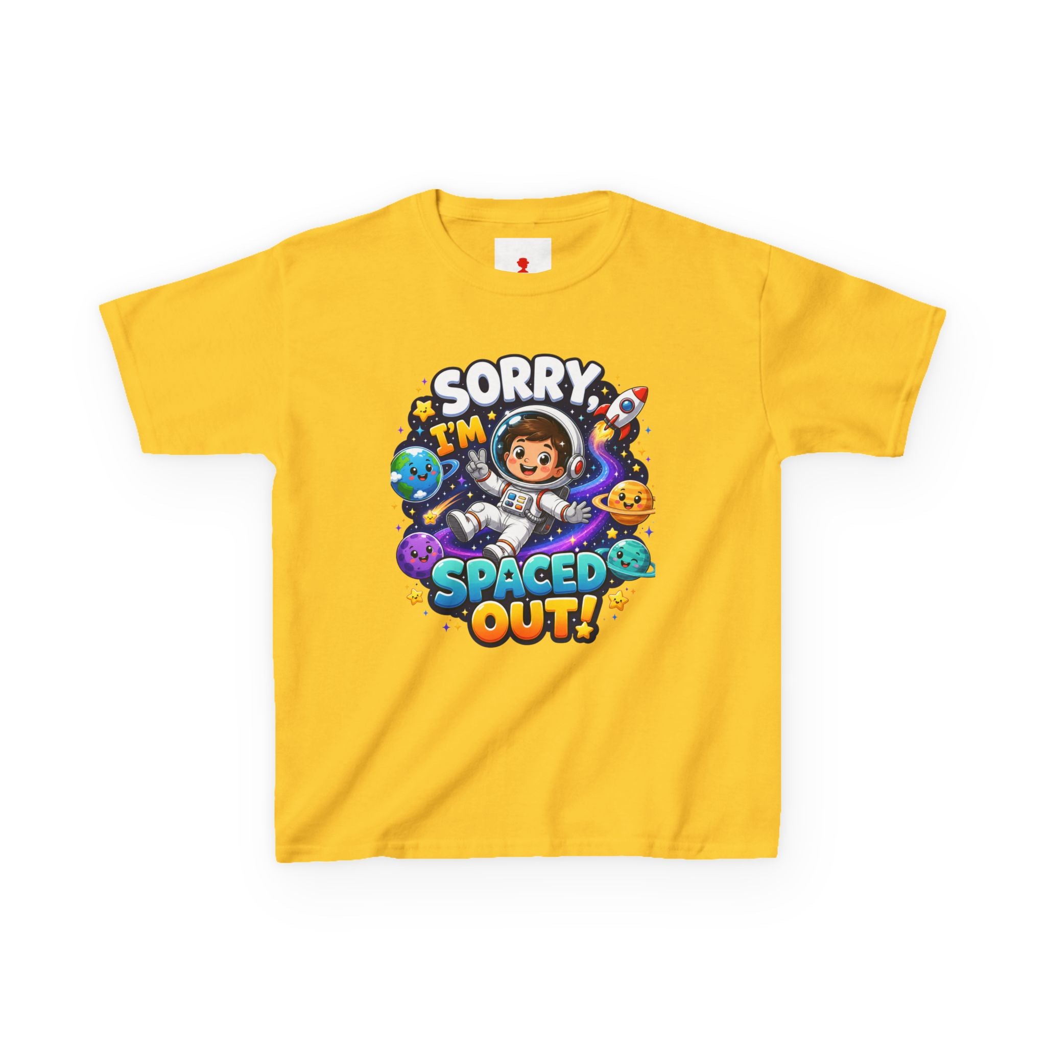 Spaced Out Kids T-Shirt — "Sorry I'm Spaced Out!" Cute Space Astronaut Tee